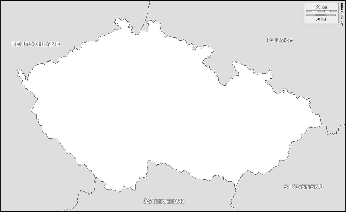 捷克共和国概要地图