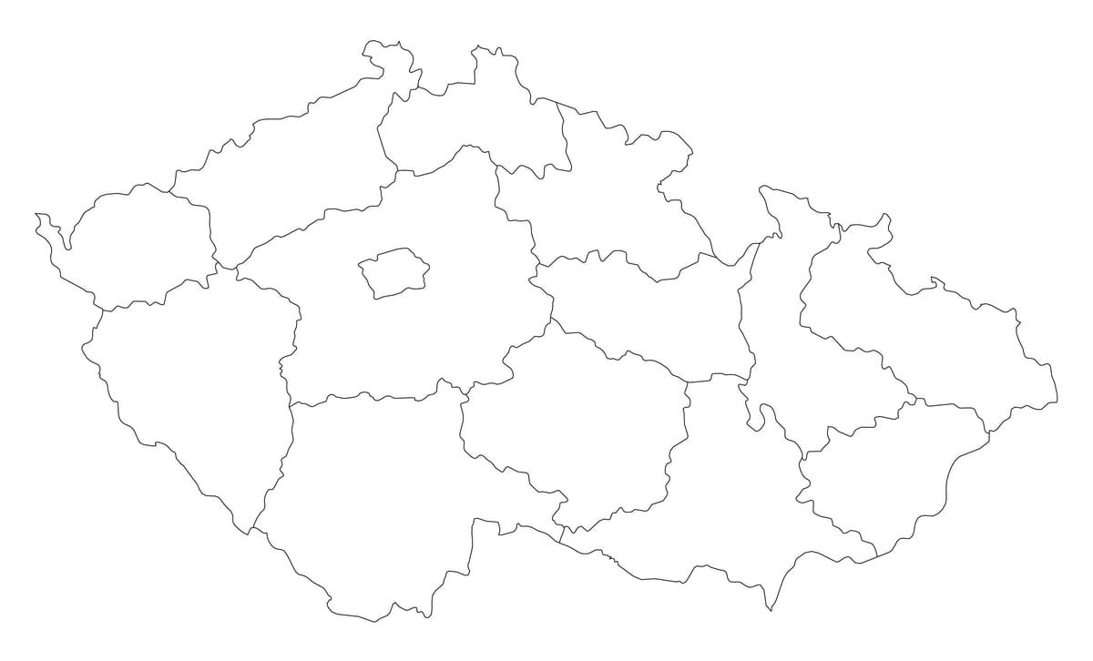 捷克共和国的矢量地图