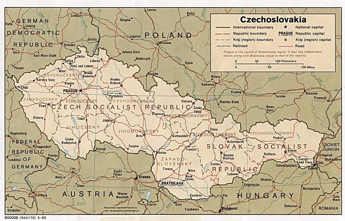地图捷克斯洛伐克1918年