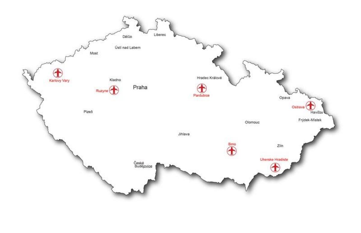 捷克机场的地图