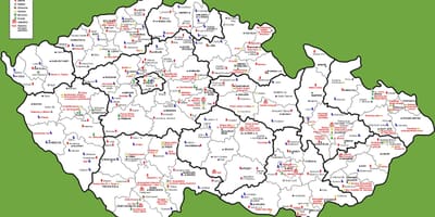 捷克共和国博物馆的地图