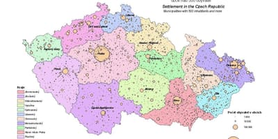 捷克共和国市镇的地图