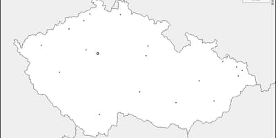 捷克空白的地图