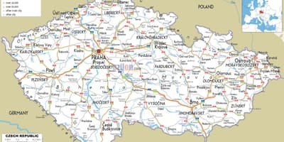 捷克共和国的道路地图