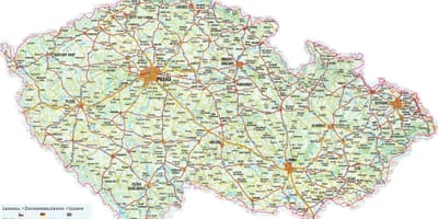 捷克共和国运输地图
