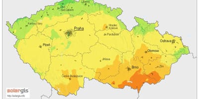 捷克共和国阳光的地图