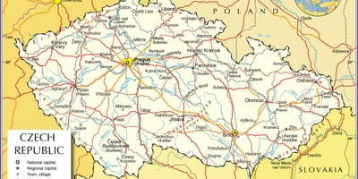共和国的捷克斯洛伐克的地图