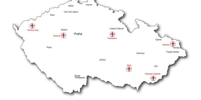 捷克机场的地图